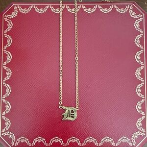 Elegant Gold Initial Pendant Necklace